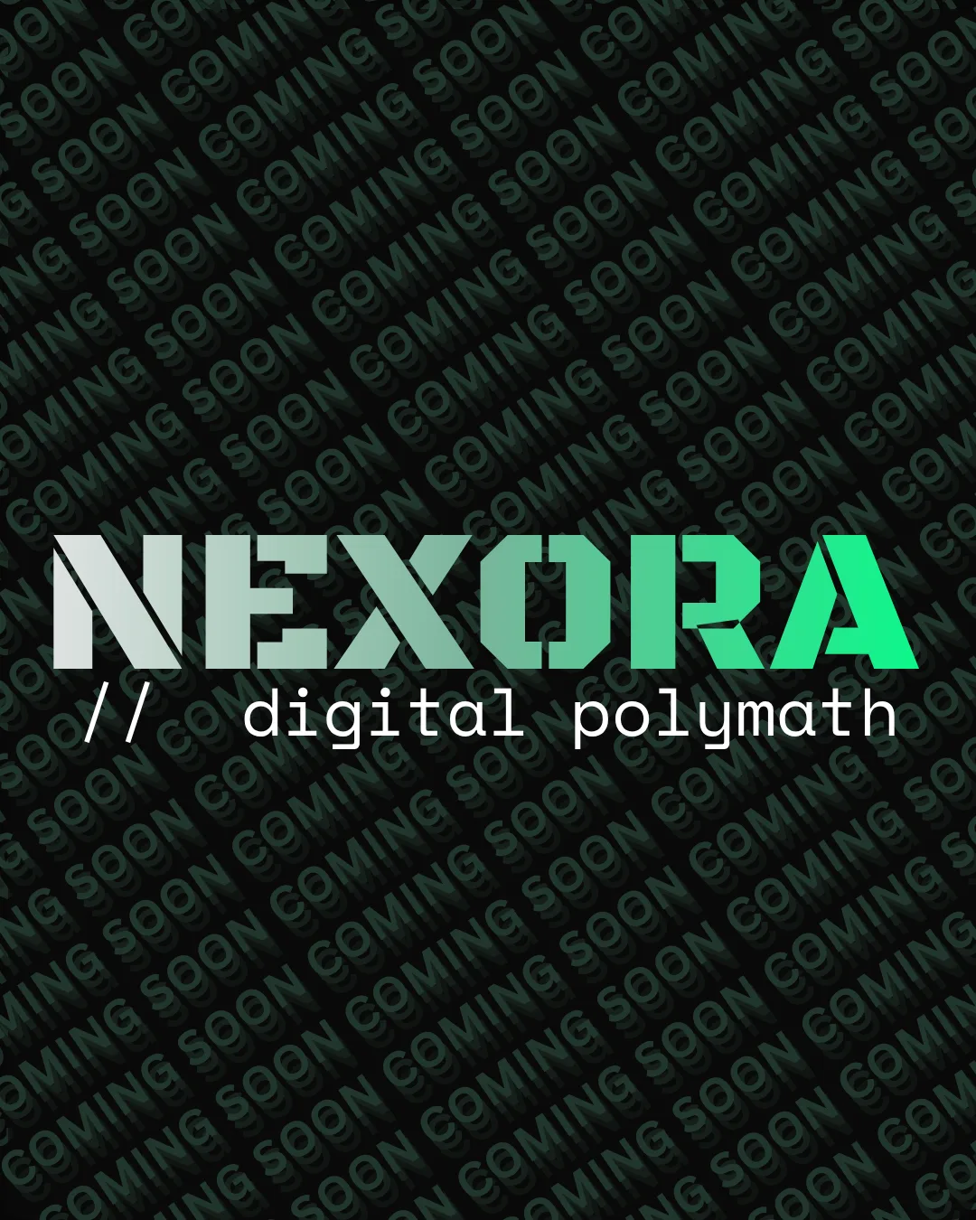 Nexora coming soon landing page design